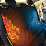 Fire And Ice Dragons Print Pet Car Back Seat Cover