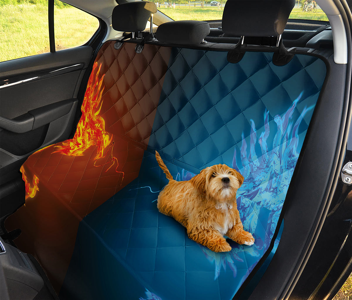 Fire And Ice Dragons Print Pet Car Back Seat Cover