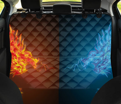 Fire And Ice Dragons Print Pet Car Back Seat Cover