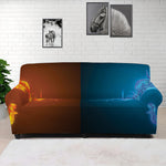Fire And Ice Dragons Print Sofa Cover