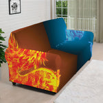 Fire And Ice Dragons Print Sofa Cover