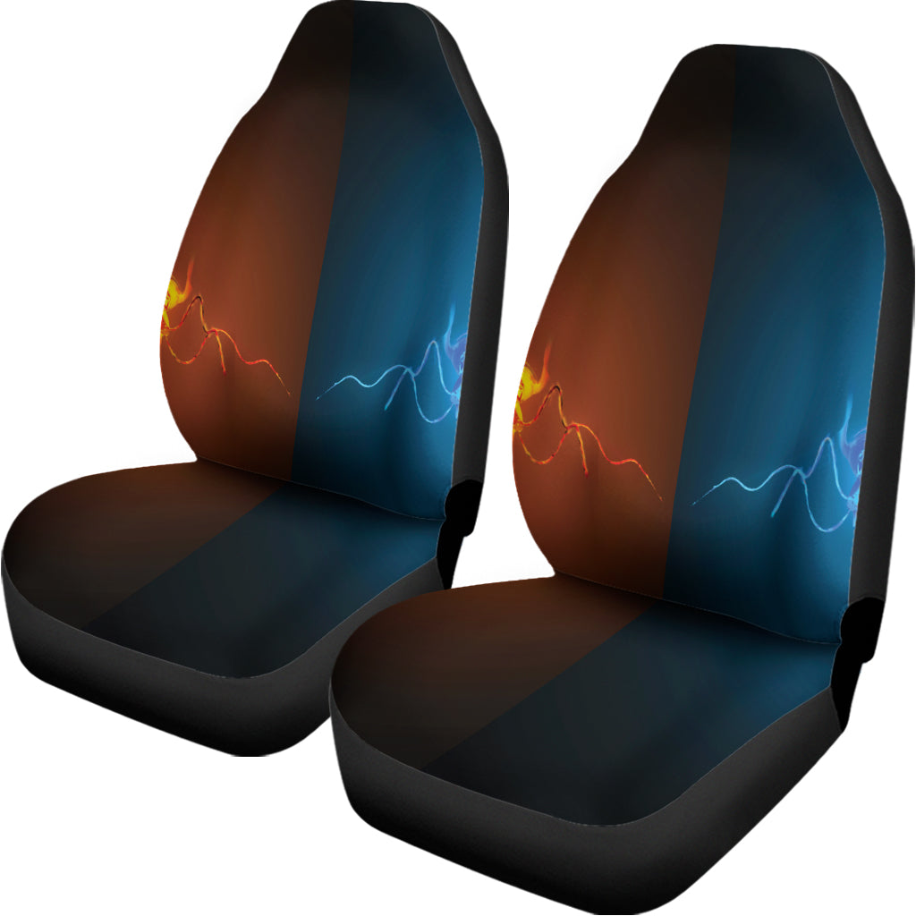 Fire And Ice Dragons Print Universal Fit Car Seat Covers