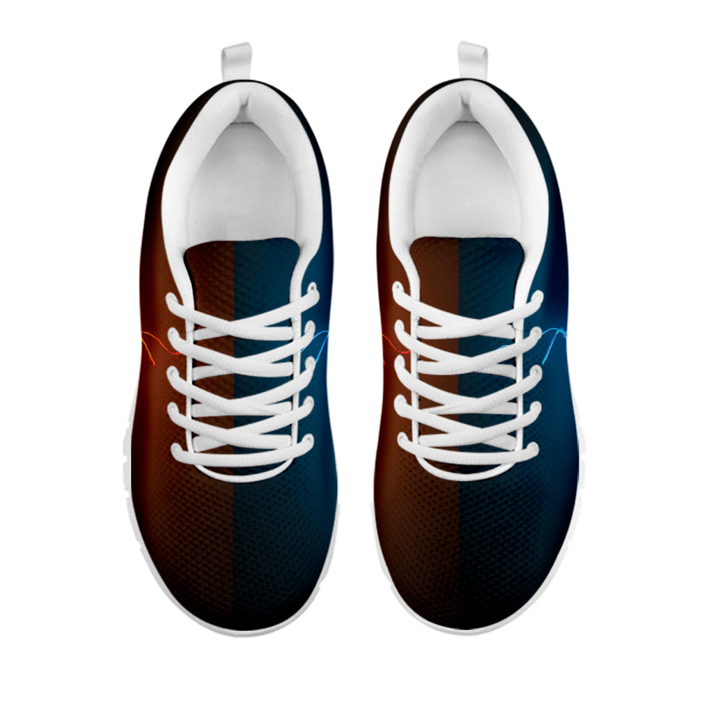 Fire And Ice Dragons Print White Sneakers