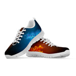 Fire And Ice Dragons Print White Sneakers