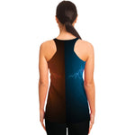 Fire And Ice Dragons Print Women's Racerback Tank Top