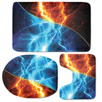 Fire And Ice Energy Print 3 Piece Bath Mat Set