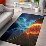 Fire And Ice Energy Print Area Rug