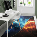 Fire And Ice Energy Print Area Rug