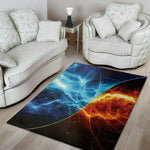 Fire And Ice Energy Print Area Rug