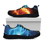 Fire And Ice Energy Print Black Sneakers