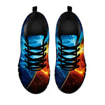 Fire And Ice Energy Print Black Sneakers