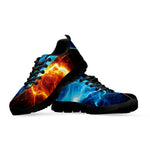 Fire And Ice Energy Print Black Sneakers