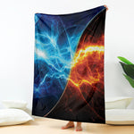 Fire And Ice Energy Print Blanket