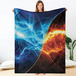 Fire And Ice Energy Print Blanket
