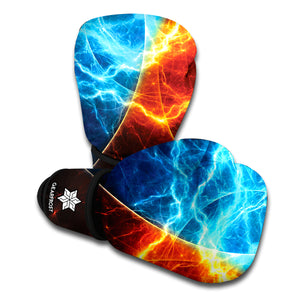 Fire And Ice Energy Print Boxing Gloves