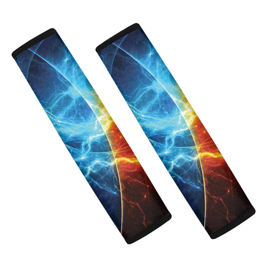 Fire And Ice Energy Print Car Seat Belt Covers
