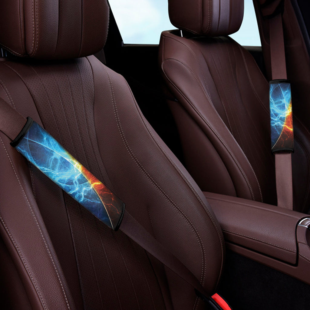 Fire And Ice Energy Print Car Seat Belt Covers