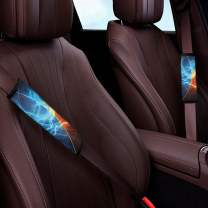 Fire And Ice Energy Print Car Seat Belt Covers