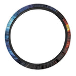 Fire And Ice Energy Print Car Steering Wheel Cover