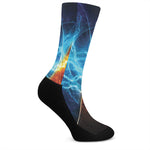 Fire And Ice Energy Print Crew Socks