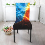 Fire And Ice Energy Print Dining Chair Slipcover