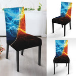 Fire And Ice Energy Print Dining Chair Slipcover