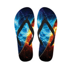 Fire And Ice Energy Print Flip Flops