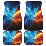 Fire And Ice Energy Print Front and Back Car Floor Mats
