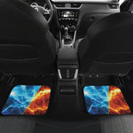 Fire And Ice Energy Print Front and Back Car Floor Mats