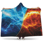 Fire And Ice Energy Print Hooded Blanket