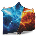 Fire And Ice Energy Print Hooded Blanket