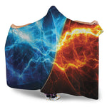 Fire And Ice Energy Print Hooded Blanket