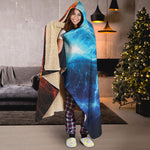Fire And Ice Energy Print Hooded Blanket