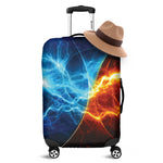 Fire And Ice Energy Print Luggage Cover