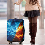 Fire And Ice Energy Print Luggage Cover