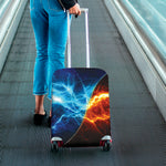 Fire And Ice Energy Print Luggage Cover