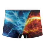 Fire And Ice Energy Print Men's Boxer Briefs