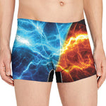 Fire And Ice Energy Print Men's Boxer Briefs