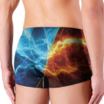Fire And Ice Energy Print Men's Boxer Briefs