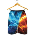 Fire And Ice Energy Print Men's Shorts