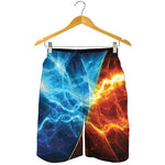 Fire And Ice Energy Print Men's Shorts