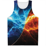 Fire And Ice Energy Print Men's Tank Top