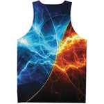 Fire And Ice Energy Print Men's Tank Top
