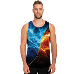 Fire And Ice Energy Print Men's Tank Top