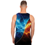 Fire And Ice Energy Print Men's Tank Top