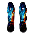 Fire And Ice Energy Print Muay Thai Shin Guards