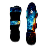 Fire And Ice Energy Print Muay Thai Shin Guard