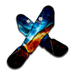 Fire And Ice Energy Print Muay Thai Shin Guard