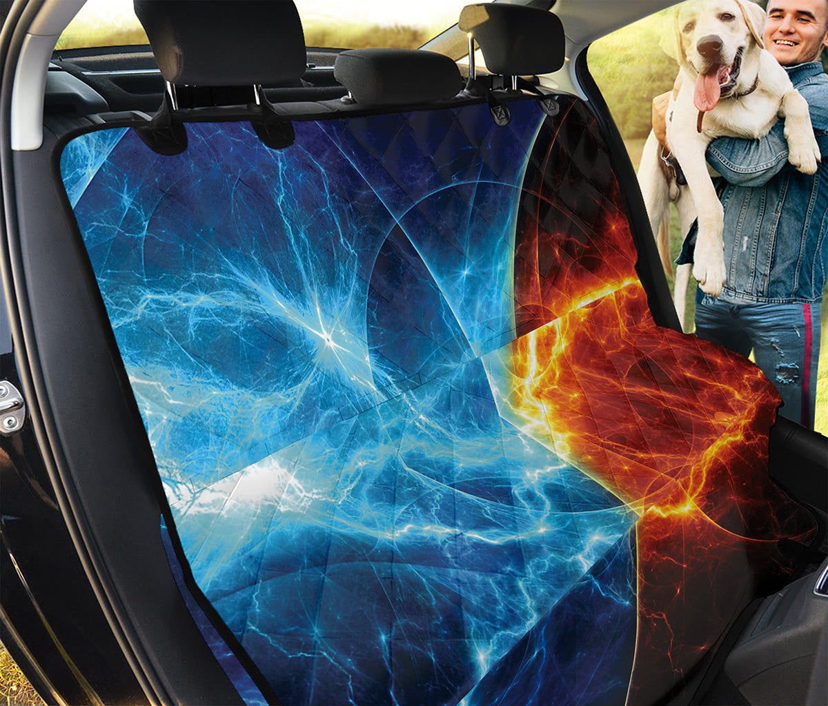 Fire And Ice Energy Print Pet Car Back Seat Cover