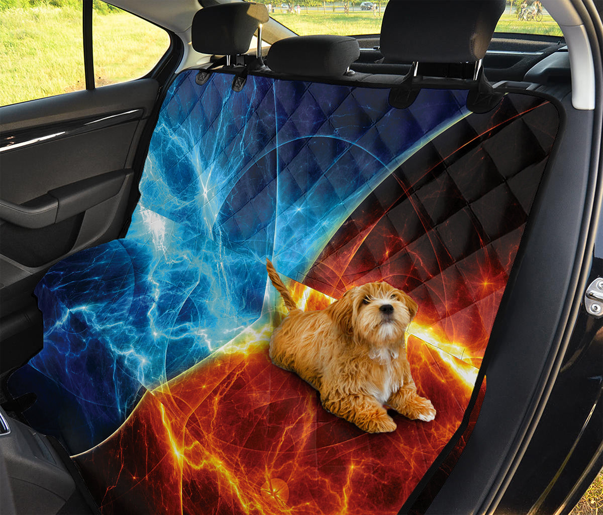 Fire And Ice Energy Print Pet Car Back Seat Cover